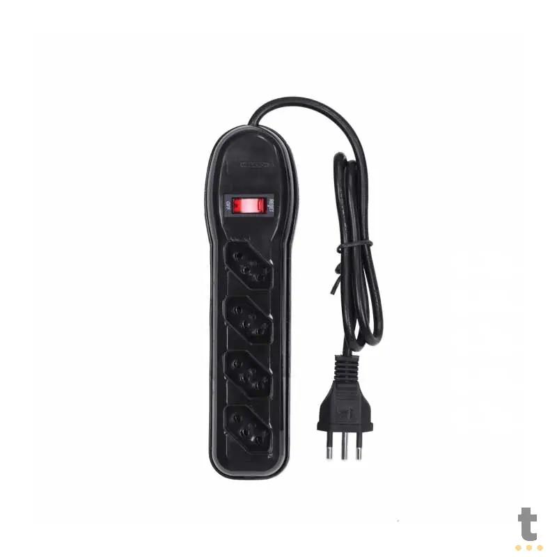 Filtro De Linha 4 Tomadas Vinik Bivolt 0,80cm Preto - 36216 Truedata