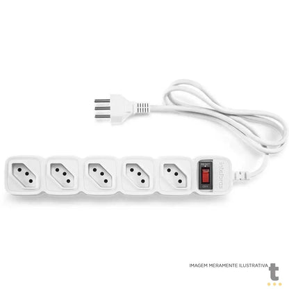 Filtro De Linha 5 Tomadas Intelbras Bivolt Chave 1,0 mt Epe 205 BR Branco - 4824200 Truedata