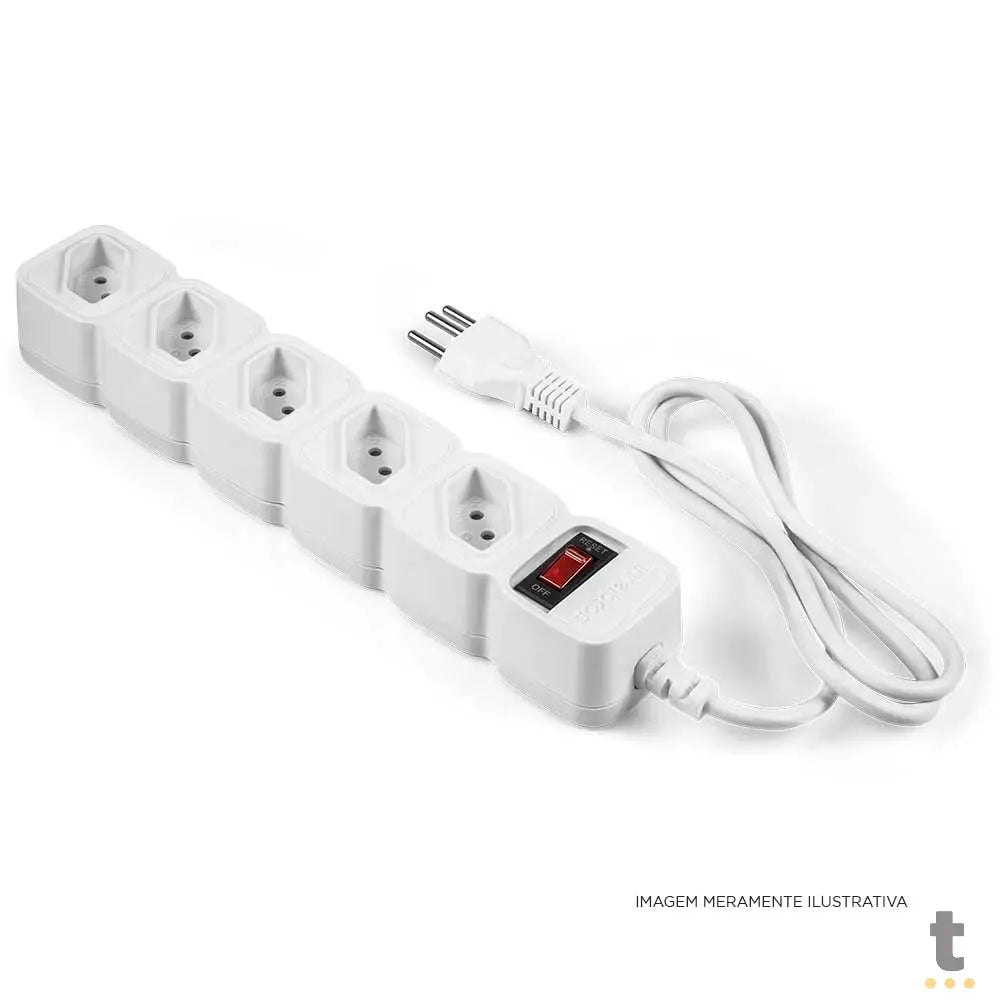 Filtro De Linha 5 Tomadas Intelbras Bivolt Chave 1,0 mt Epe 205 BR Branco - 4824200 Truedata