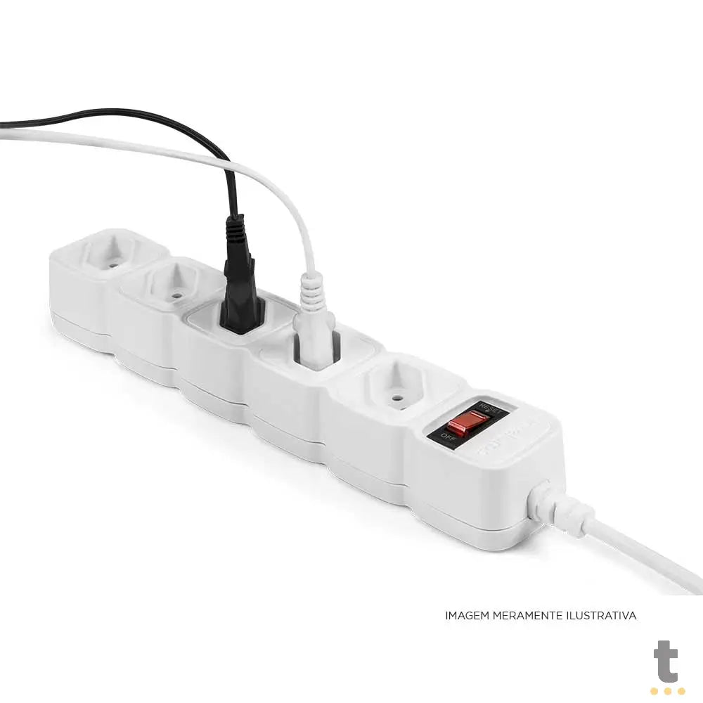 Filtro De Linha 5 Tomadas Intelbras Bivolt Chave 1,0 mt Epe 205 BR Branco - 4824200 Truedata