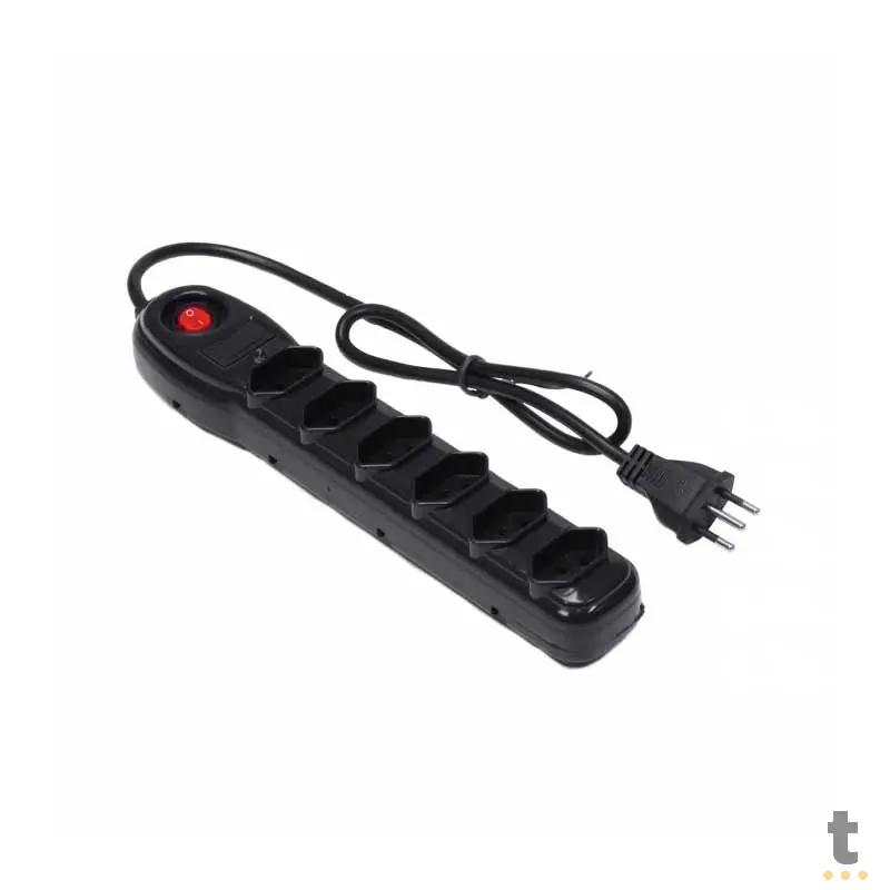 Filtro De Linha 6 Tomadas Vinik Bivolt 0,80m Preto - 36218 Truedata