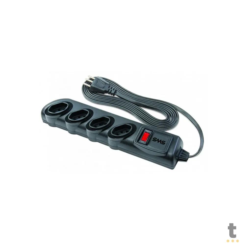 Filtro de Linha 4 Tomadas SMS Bivolt Gab Metalico Chave 3mt - P/N 62329 Truedata