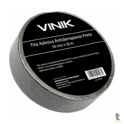 Fita Adesiva Antiderrapante Vinik 50mm x 20m Preta - 50320 Truedata