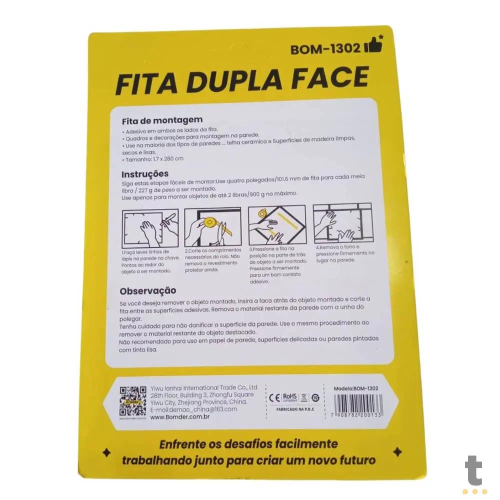 Fita Dupla Face Bomder 1.7 x 280cm - BOM-1302 Truedata