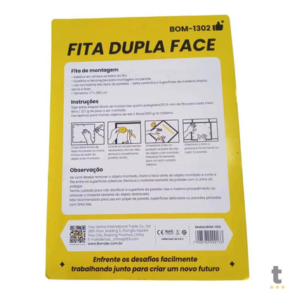 Fita Dupla Face Bomder 1.7 x 280cm - BOM-1302 Truedata