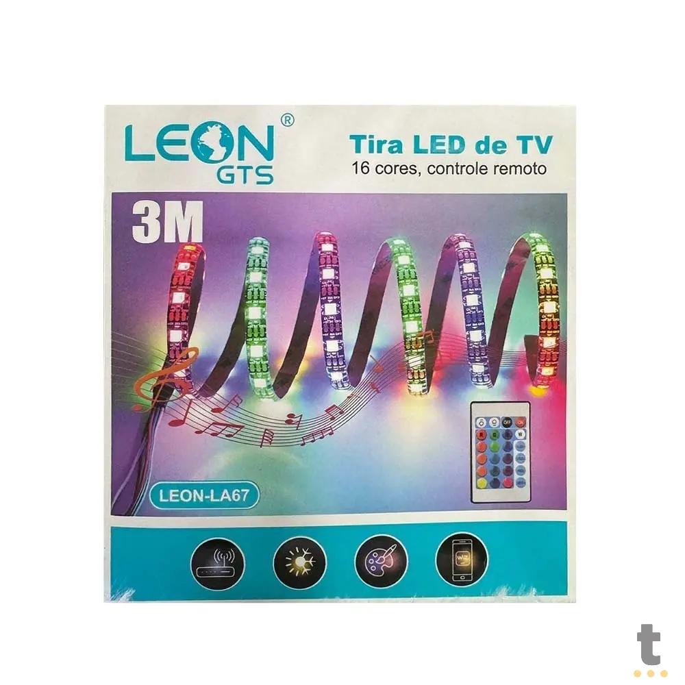 Fita Led RGB Leon GTS 16 Cores C/ Controle Remoto 3m - LEON-LA67 Truedata