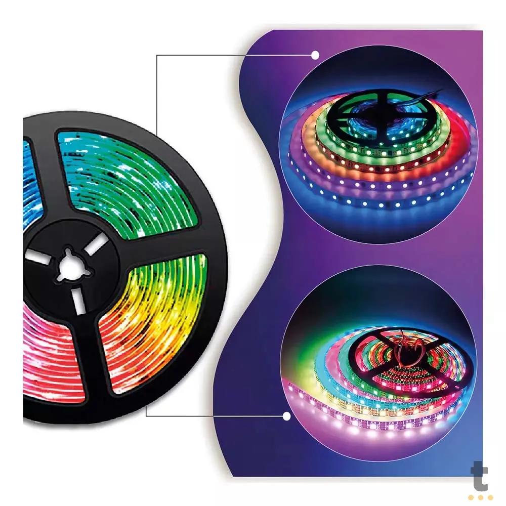 Fita Led RGB Leon GTS 16 Cores C/ Controle Remoto 4m - LEON-LA68 Truedata