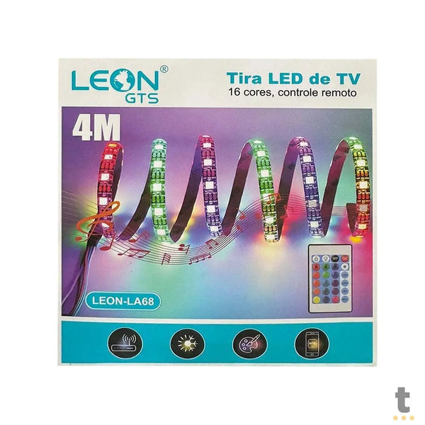 Fita Led RGB Leon GTS 16 Cores C/ Controle Remoto 4m - LEON-LA68