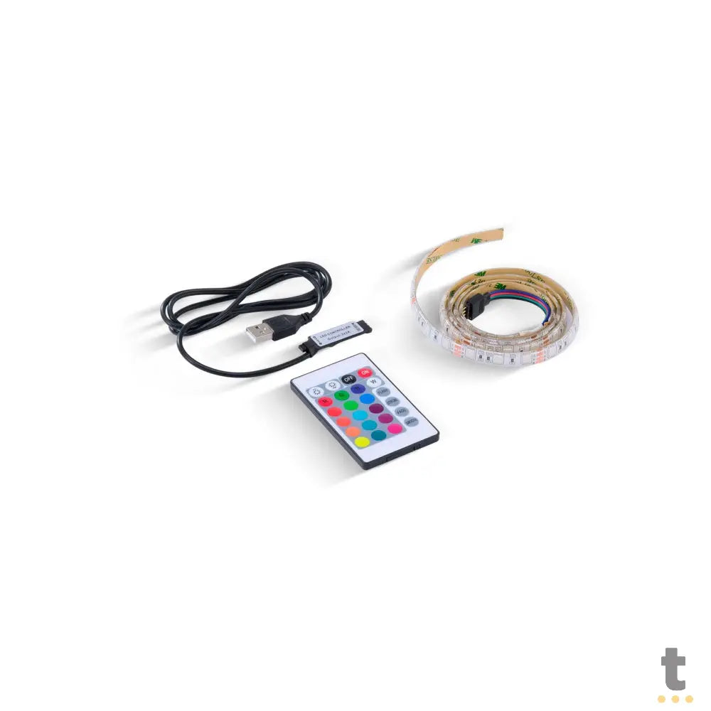 Fita Led RGB Para Gabinete VX Gaming Com Controlador 1mt - LRU1 Truedata