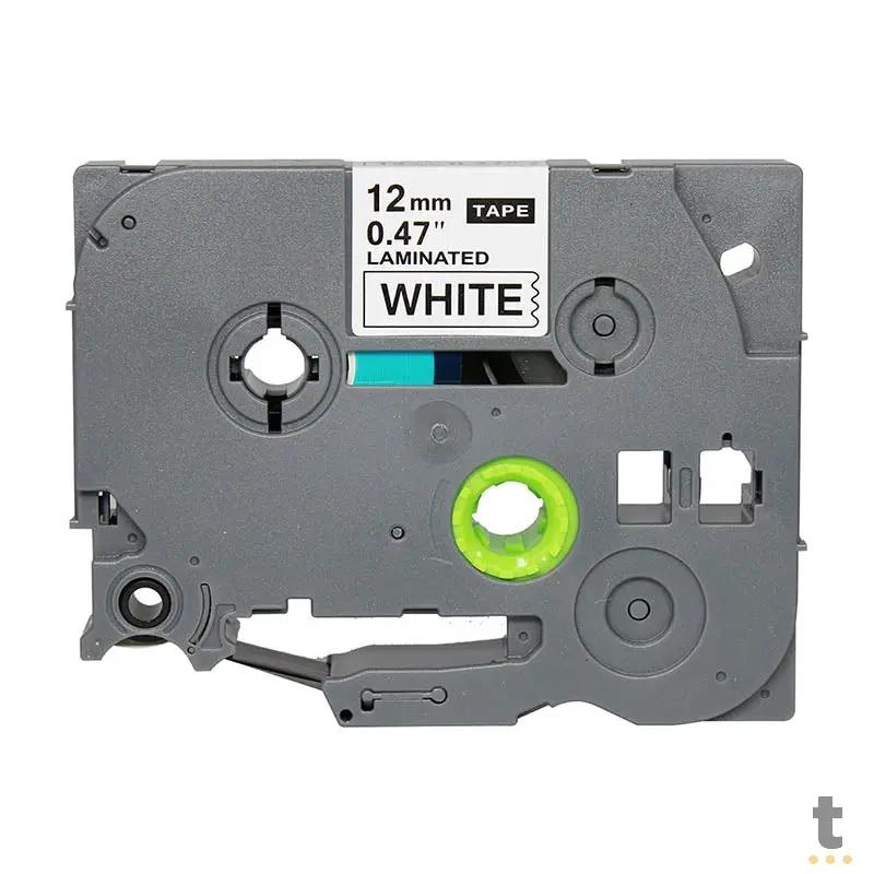 Fita Para Etiquetadora Brother Labelpros Aze23 Tae231 12mm Branca - Tze231 Compativel Truedata