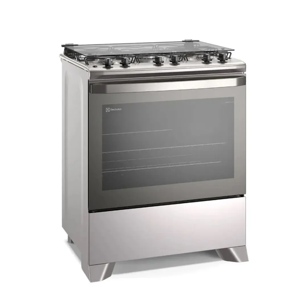 Fogão 5 Bocas Efficient com Mesa Inox, PerfectCook e VaporBake FE5IC 127V Cinza - Electrolux