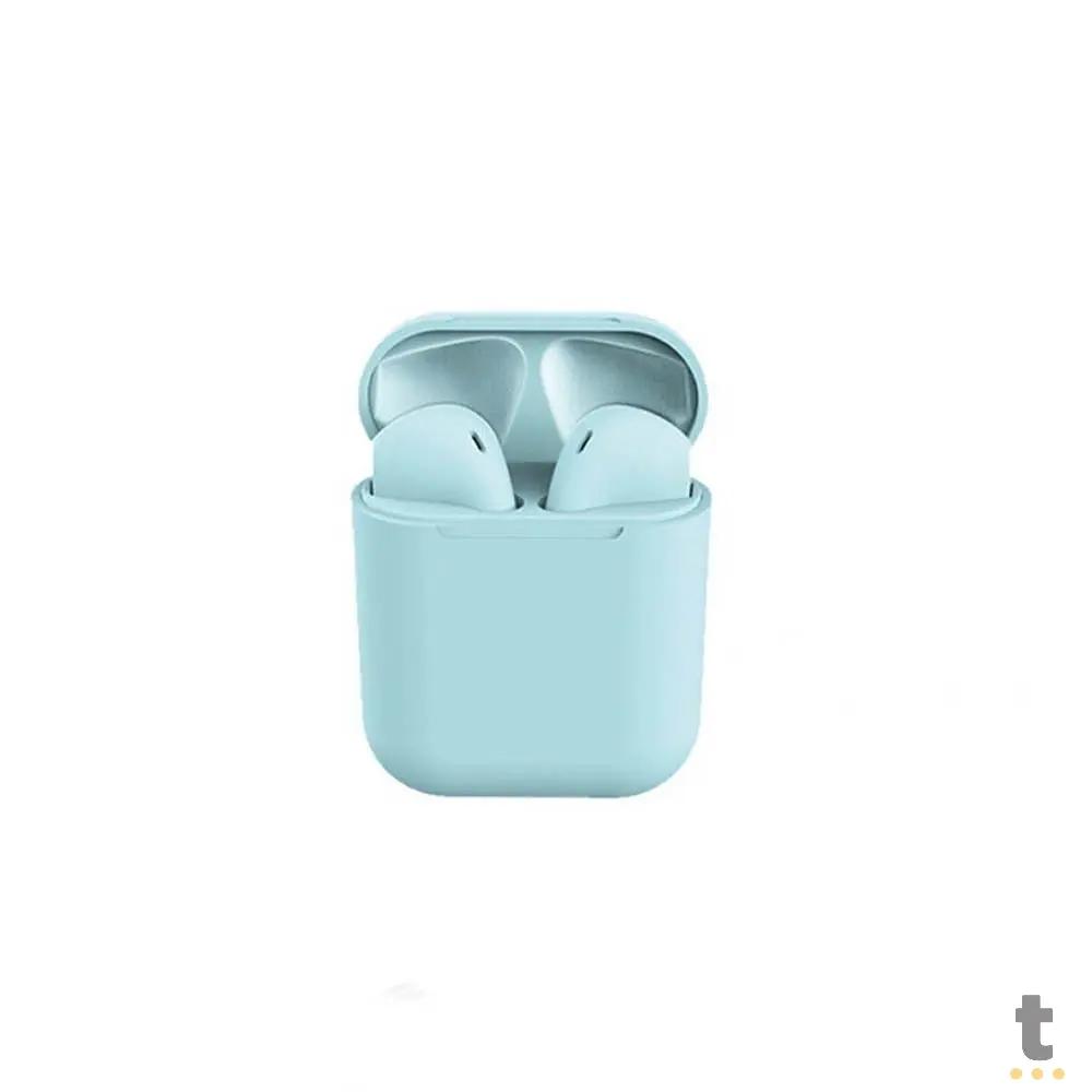 Fone De Ouvido Bluetooth C/ Estojo de Carregamento aGold BT 5.0 Azul - FN-12 Truedata