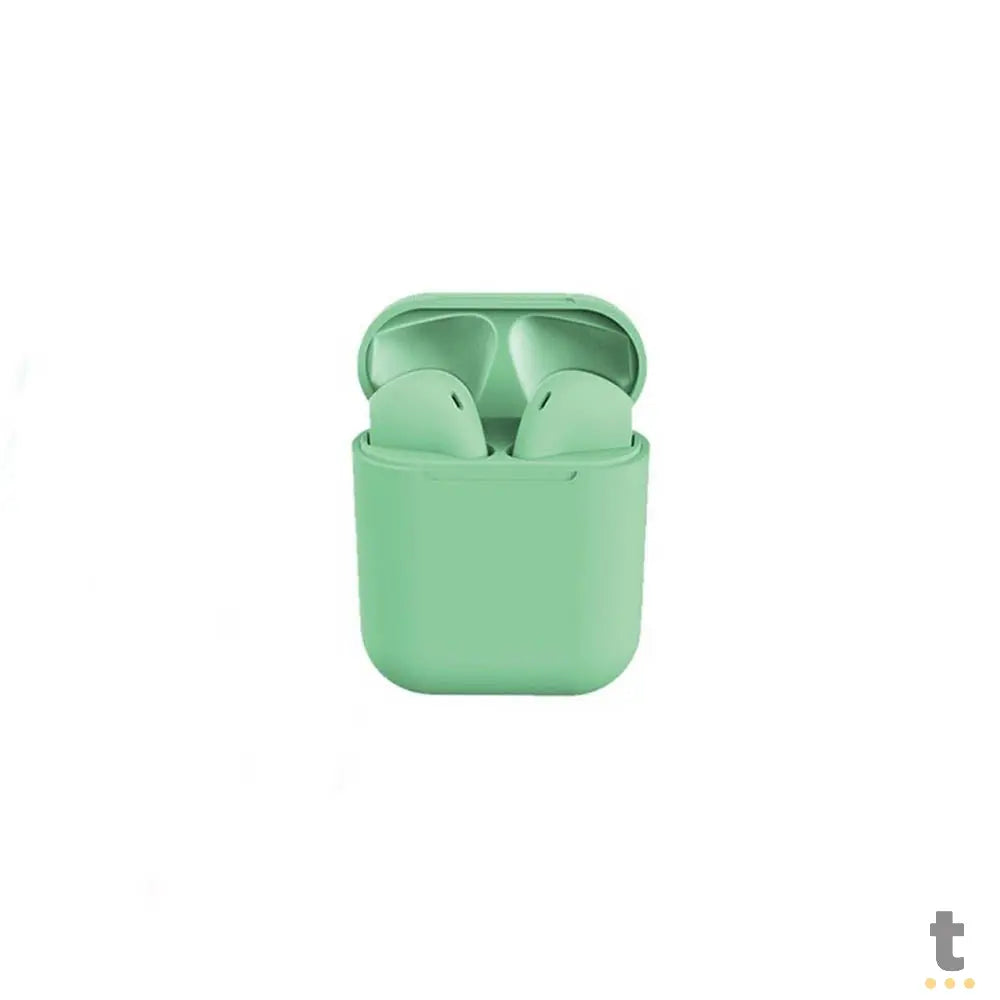 Fone De Ouvido Bluetooth C/ Estojo de Carregamento aGold BT 5.0 Verde - FN-12 Truedata