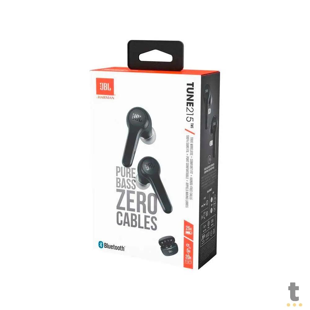 Fone De Ouvido Bluetooth JBL Dots Tune 215 TWS Preto C/ Estojo Carregador Truedata