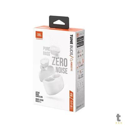 Fone De Ouvido Bluetooth JBL Intra Auricular TWS Tune Buds IP54 Branco