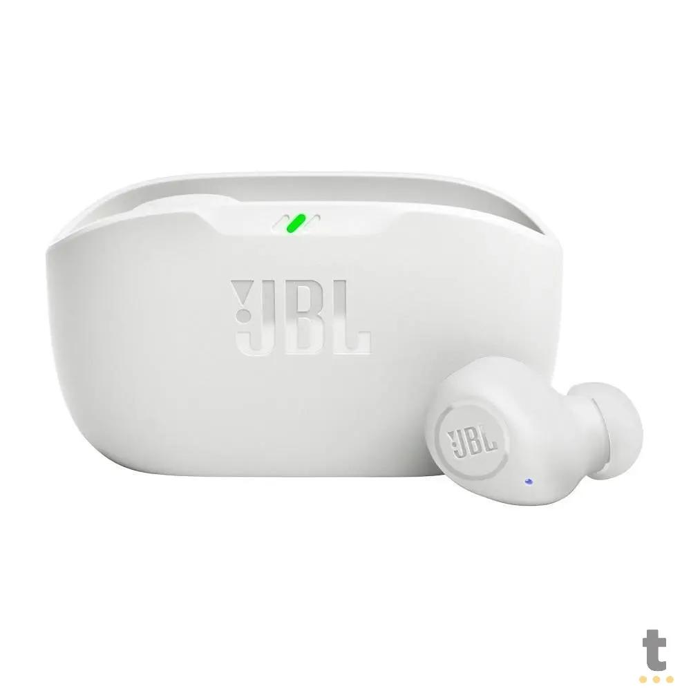 Fone De Ouvido Bluetooth JBL Intra Auricular TWS Wave Buds IPX2 Branco Truedata