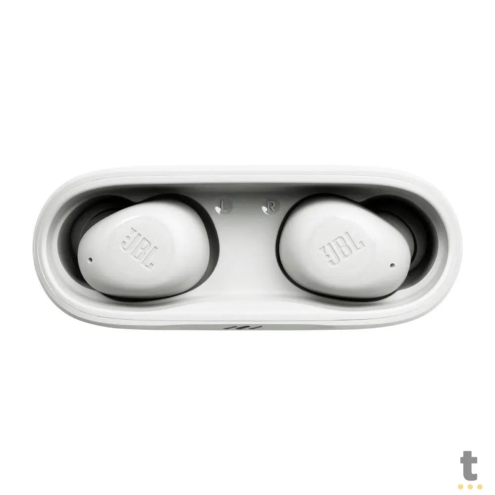 Fone De Ouvido Bluetooth JBL Intra Auricular TWS Wave Buds IPX2 Branco Truedata