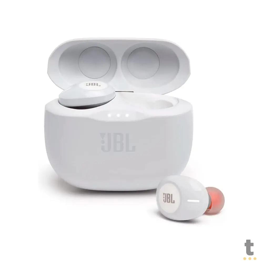 Fone De Ouvido Bluetooth JBL Intra Auricular Tune 125 TWS Branco - JBLT125TWSWHT Truedata