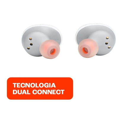 Fone De Ouvido Bluetooth JBL Intra Auricular Tune 125 TWS Branco - JBLT125TWSWHT Truedata