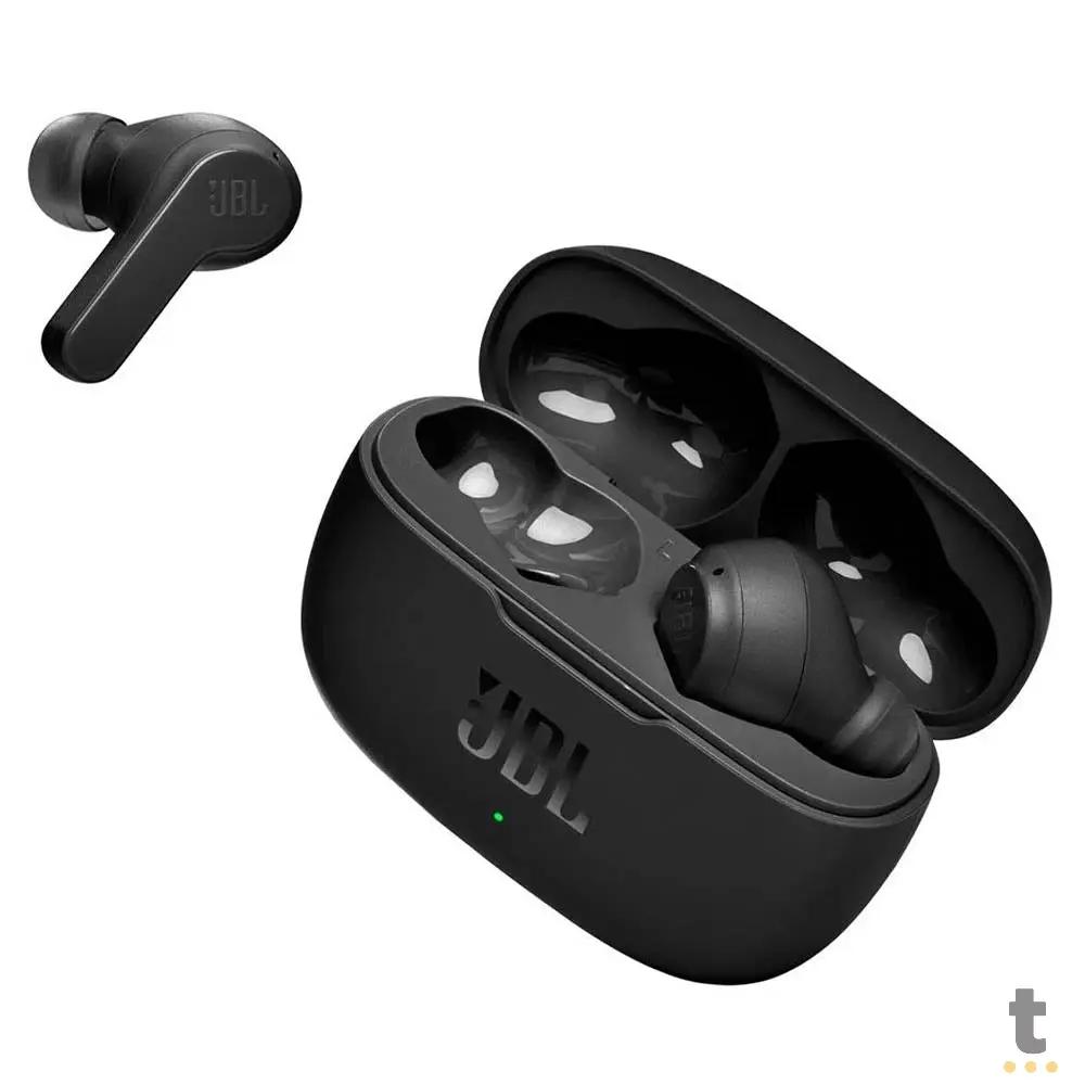 Fone De Ouvido Bluetooth JBL Intra Auricular Wave 200 TWS IPX2 Preto Truedata