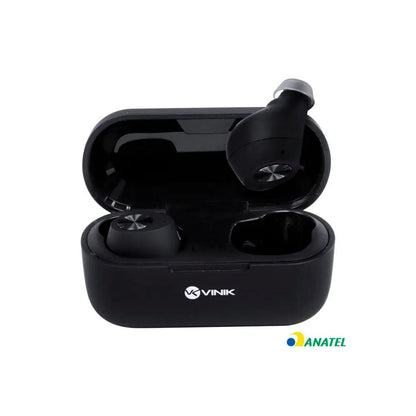 Fone De Ouvido Bluetooth Vinik Buds W1 TWS Preto C/ Estojo Carregador - 36064 Truedata