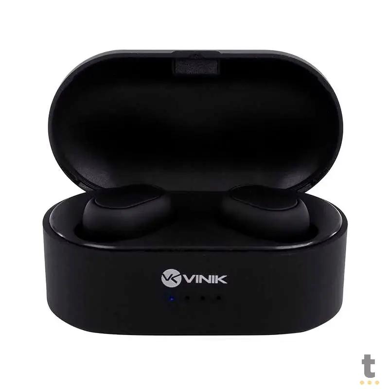 Fone De Ouvido Bluetooth Vinik Dots W1 TWS Preto C/ Estojo Carregador - 36062 Truedata