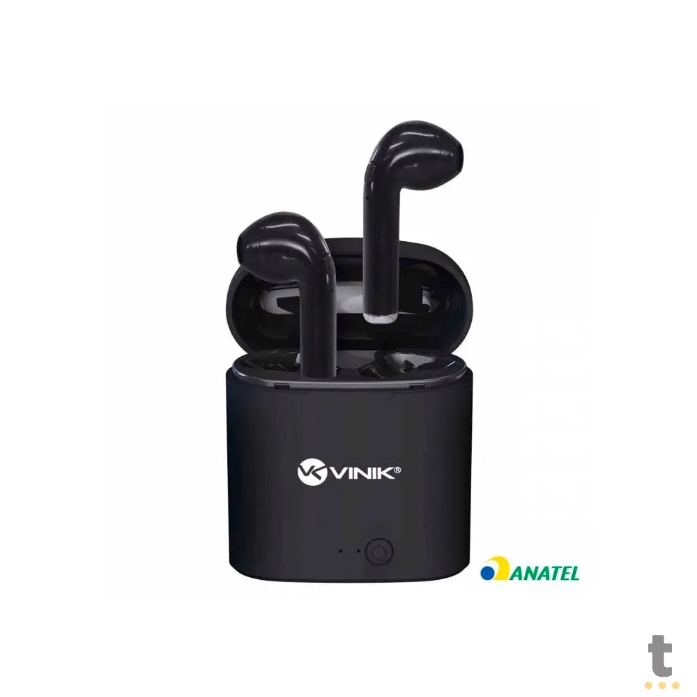 Fone De Ouvido Bluetooth Vinik Easy W1 TWS Preto C/ Estojo Carregador - 33338 Truedata