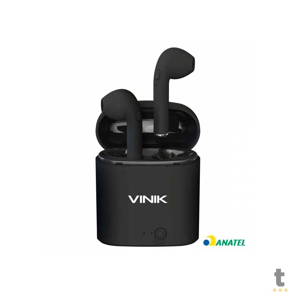 Fone De Ouvido Bluetooth Vinik Easy W1+ TWS True Wireless Preto C/ Estojo Carregador - 35299 Truedata