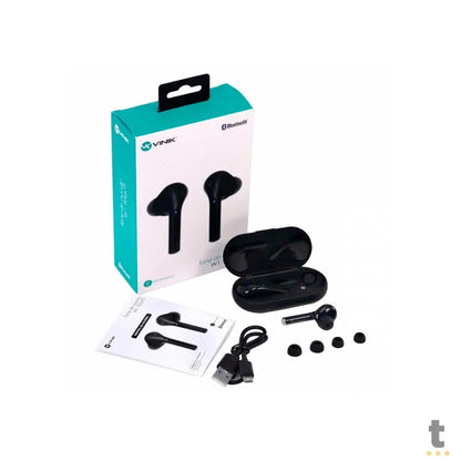 Fone De Ouvido Bluetooth Vinik W1 Touch Preto C/ Estojo Carregador - 35134 Truedata
