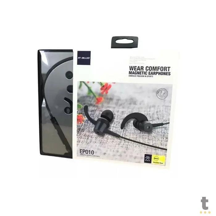 Fone De Ouvido Bluetooth Wear Confort  Magnetic IT-Blue - EP010 Truedata