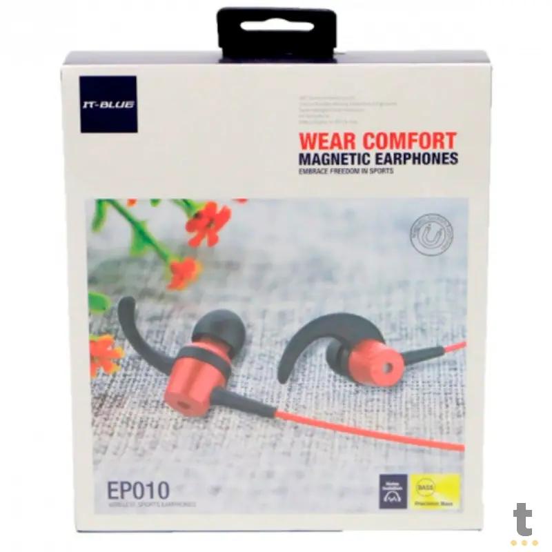 Fone De Ouvido Bluetooth Wear Confort  Magnetic IT-Blue - EP010 Truedata