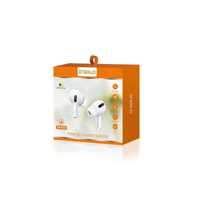 Fone De Ouvido Bluetooth aGold C/ Estojo Carregador Branco - FN-BA3