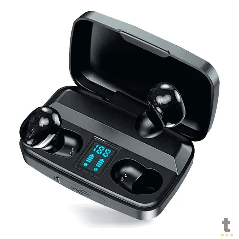 Fone De Ouvido Bluetooth aGold Plus Hi-Fi Preto C/ Estojo Carregador - FN-BAT20 Truedata