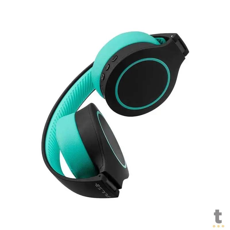 Fone De Ouvido Headphone Bluetooth 5.0 Pulse Preto E Verde - Ph340 Truedata