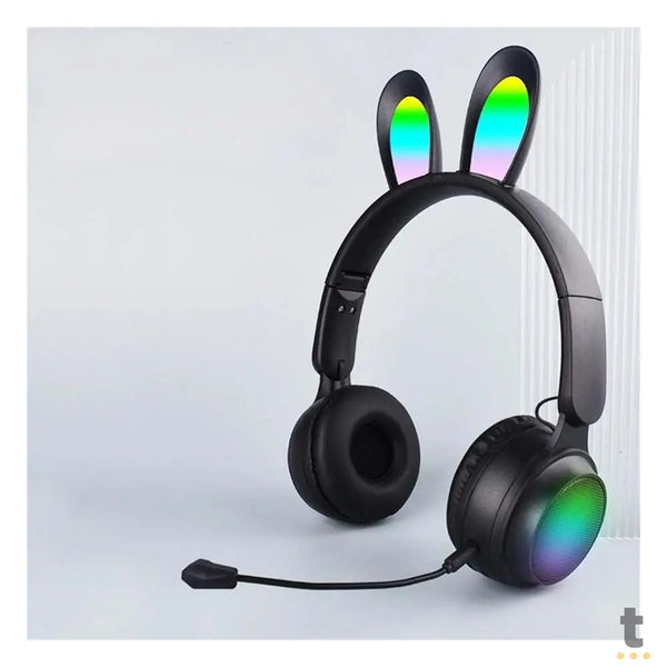 Fone De Ouvido Headphone Bluetooth Habbit Ear Preto - ST81M