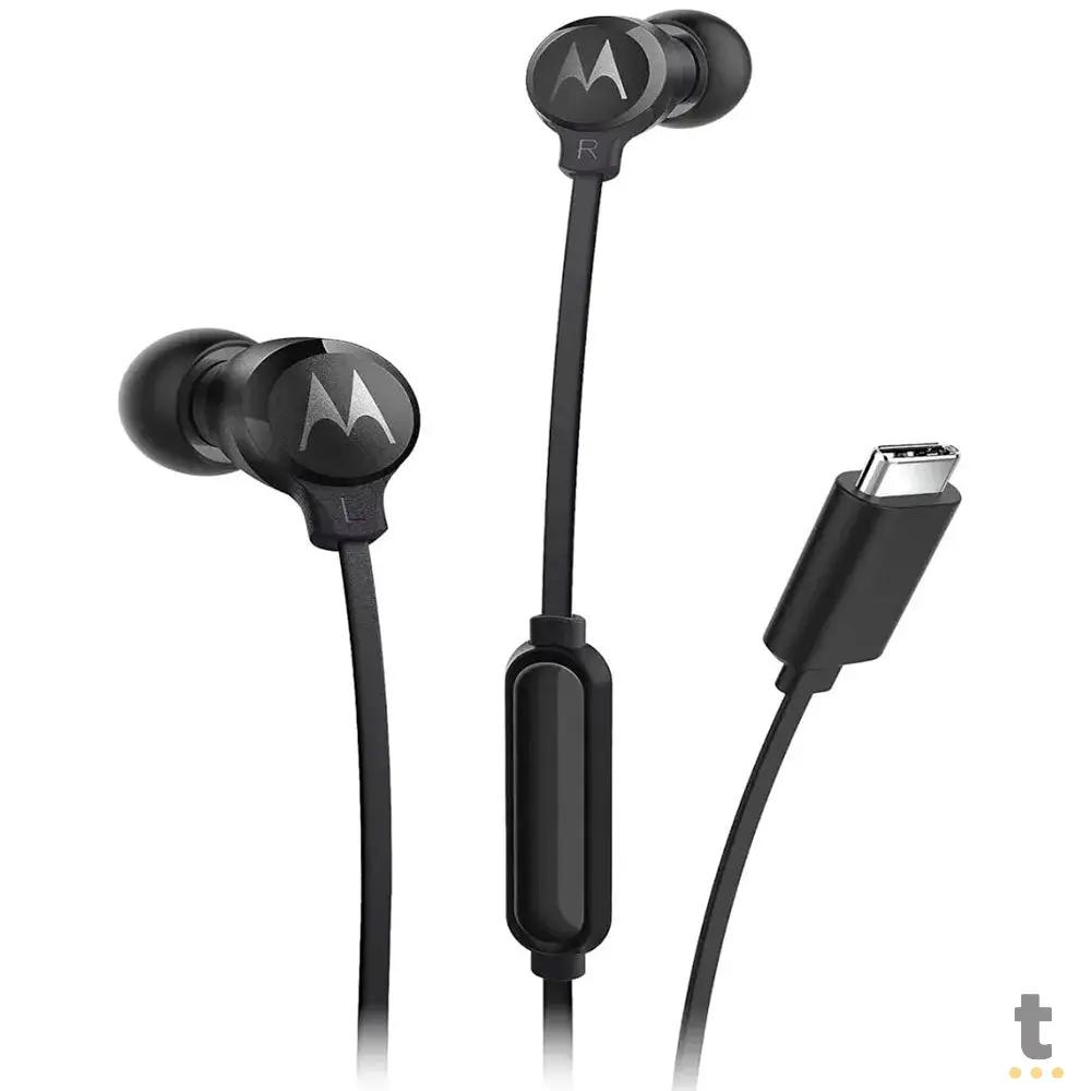 Fone De Ouvido Intra-Auricular Com Fio Tipo C Motorola Earbuds EC-S Preto Truedata