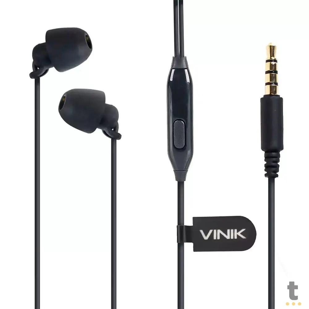 Fone De Ouvido Sound Confort P3 Com Fio Vinik Preto - SC100P Truedata