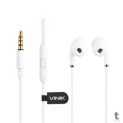 Fone De Ouvido Sound Pods P3 Com Fio Vinik Branco - SP220B Truedata