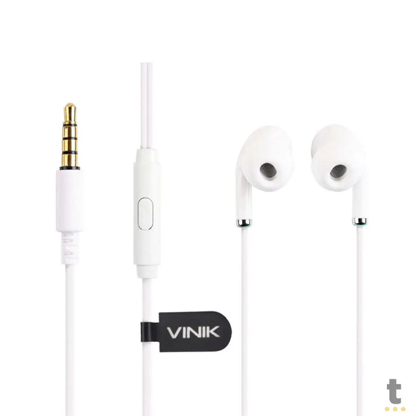 Fone De Ouvido Sound Pods P3 Com Fio Vinik Branco - SP220B