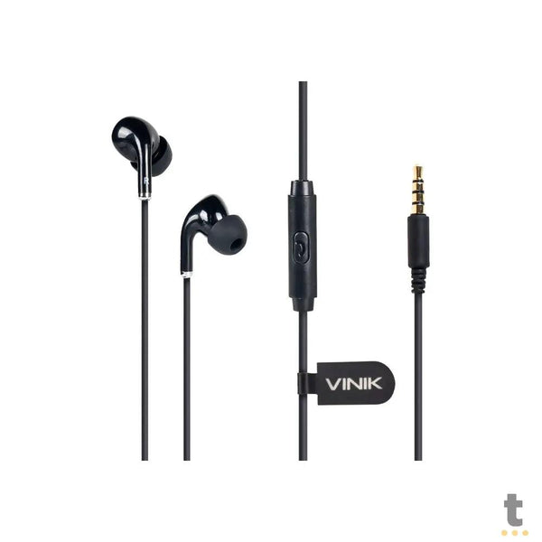 Fone De Ouvido Sound Pods P3 Com Fio Vinik Preto - SP200P