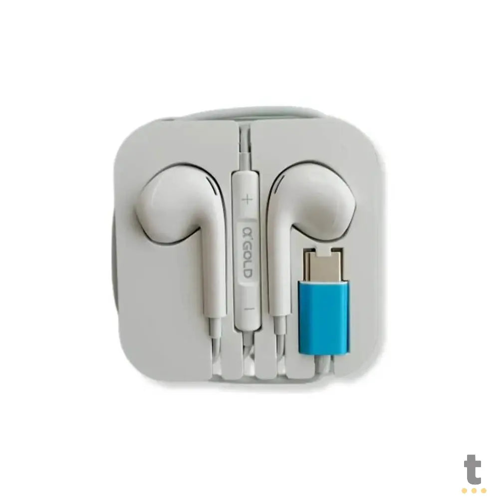 Fone De Ouvido USB Tipo C aGold Branco - FN-A77L Truedata