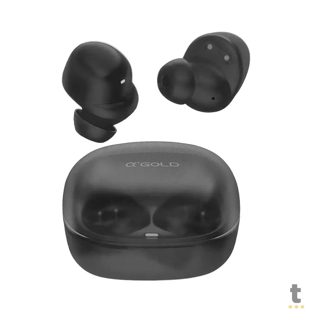 Fone De Ouvido aGold Pro Bluetooth 5.4 Redução de Ruído Preto C/ Estojo Carregador - FN-B47 Truedata