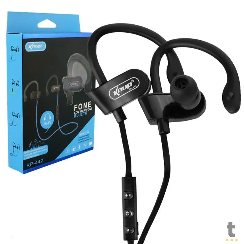 Fone de Ouvido Bluetooth Knup Intra Auricular Sport com Microfone - KP-442 Truedata