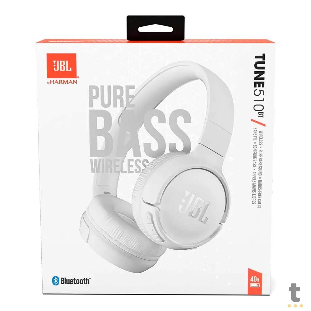 Fone de Ouvido Headphone Bluetooth JBL Tune 510BT Branco Truedata