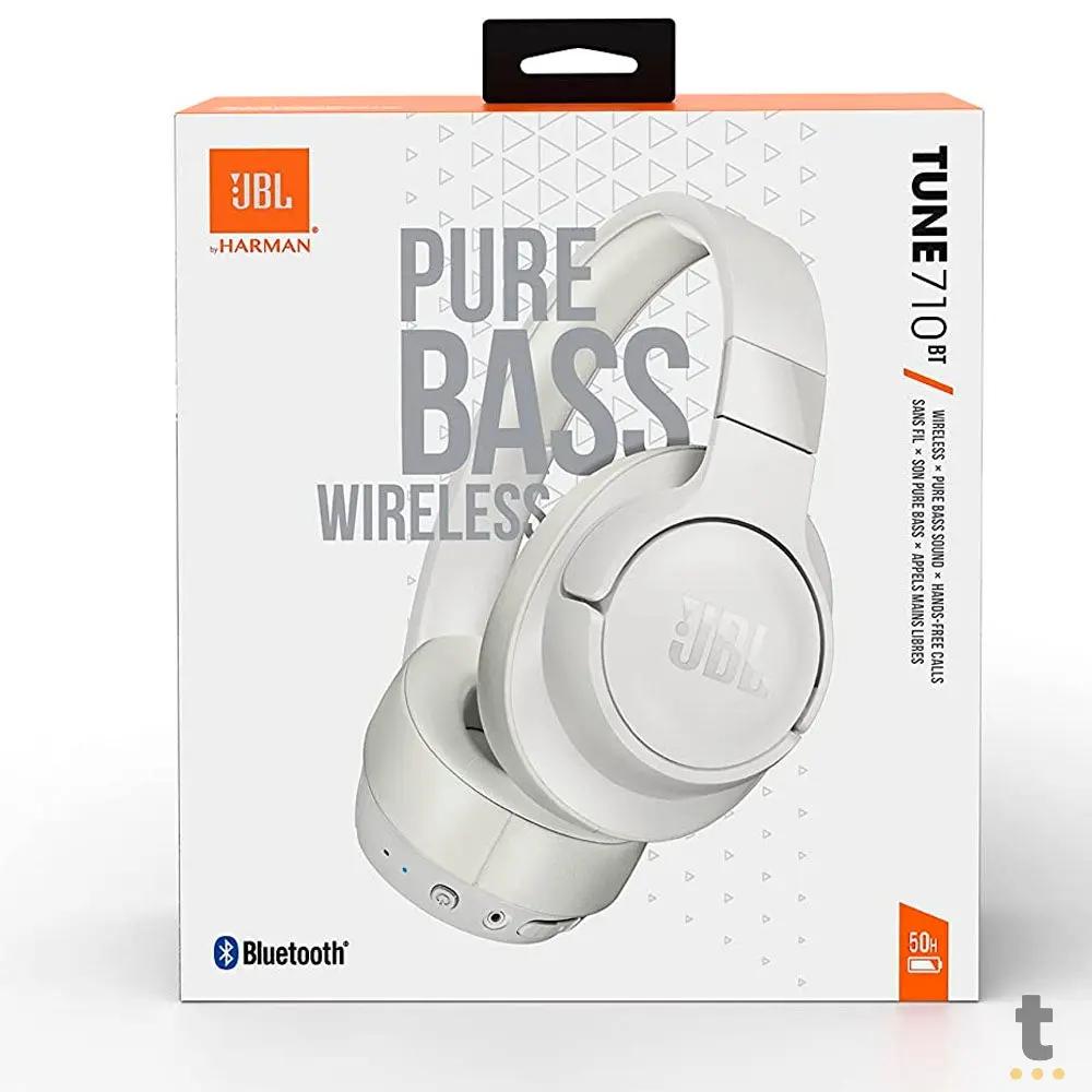 Fone de Ouvido Headphone Bluetooth JBL Tune T710BT Branco - 28913528 Truedata