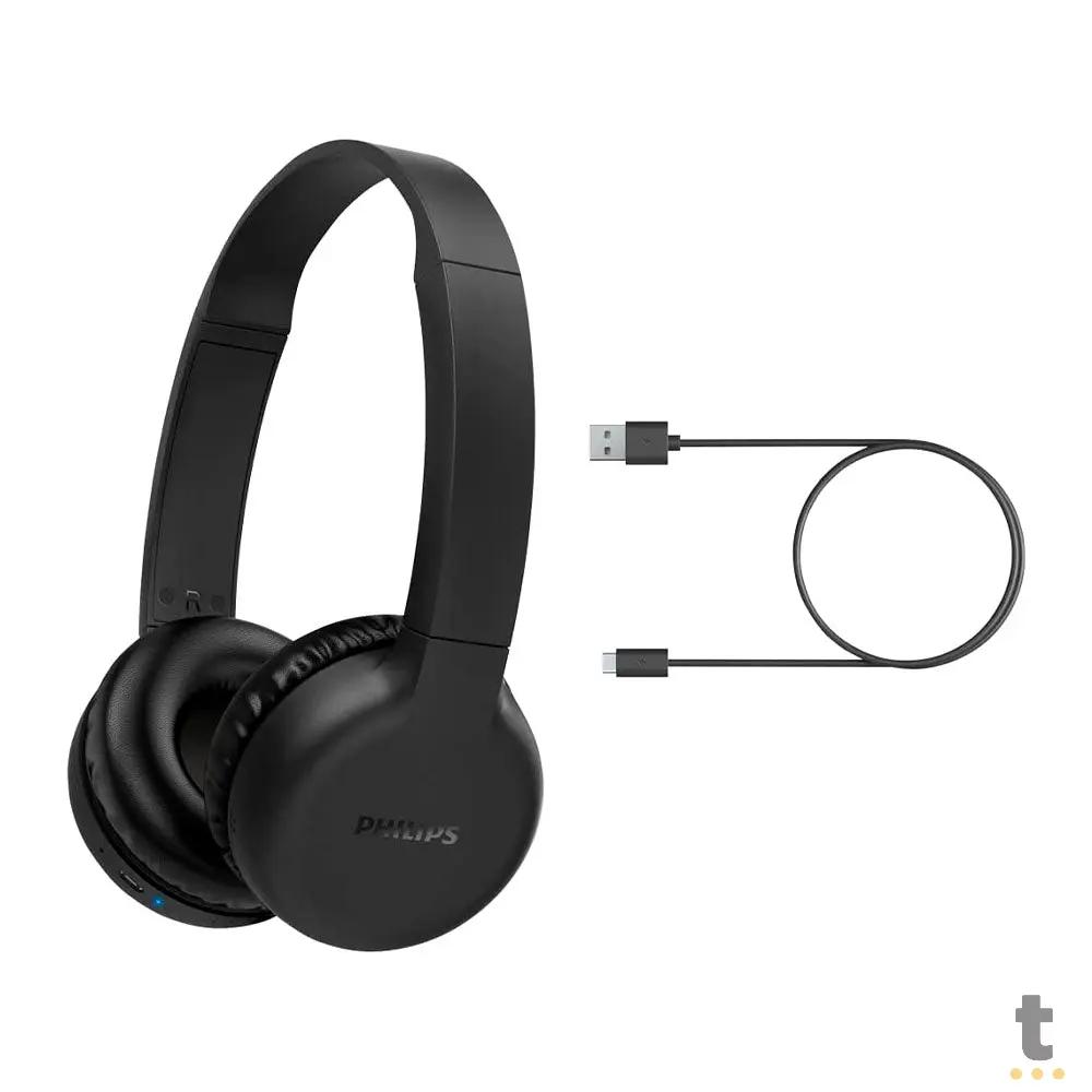 Fone de Ouvido Headphone Bluetooth Philips Preto - TAH1205BK/00 Truedata