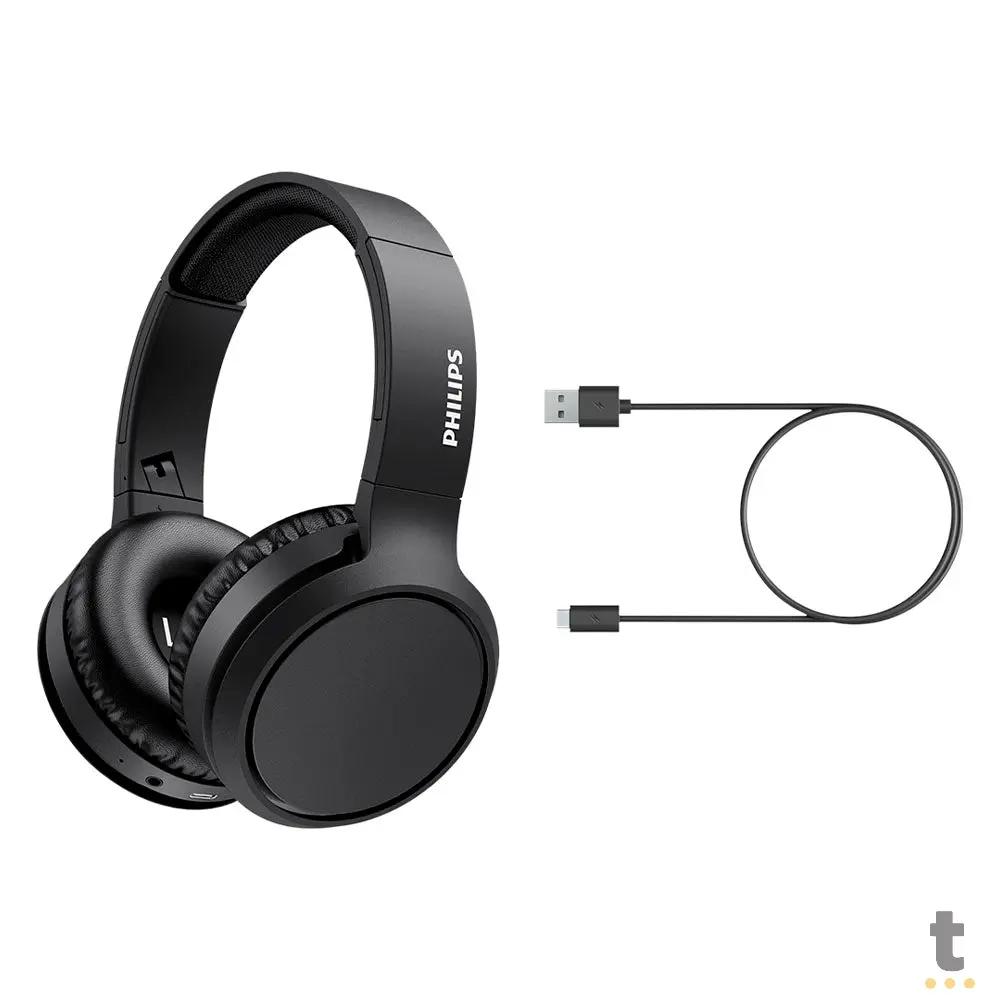 Fone de Ouvido Headphone Bluetooth Philips TAH5205BK/00 Preto - 278690 Truedata