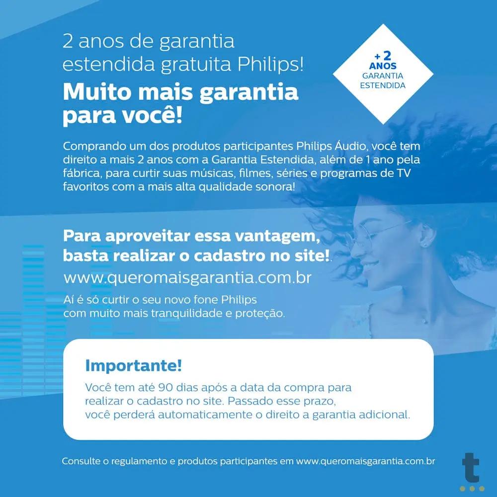 Fone de Ouvido Headphone Bluetooth Philips TAH5205BK/00 Preto - 278690 Truedata