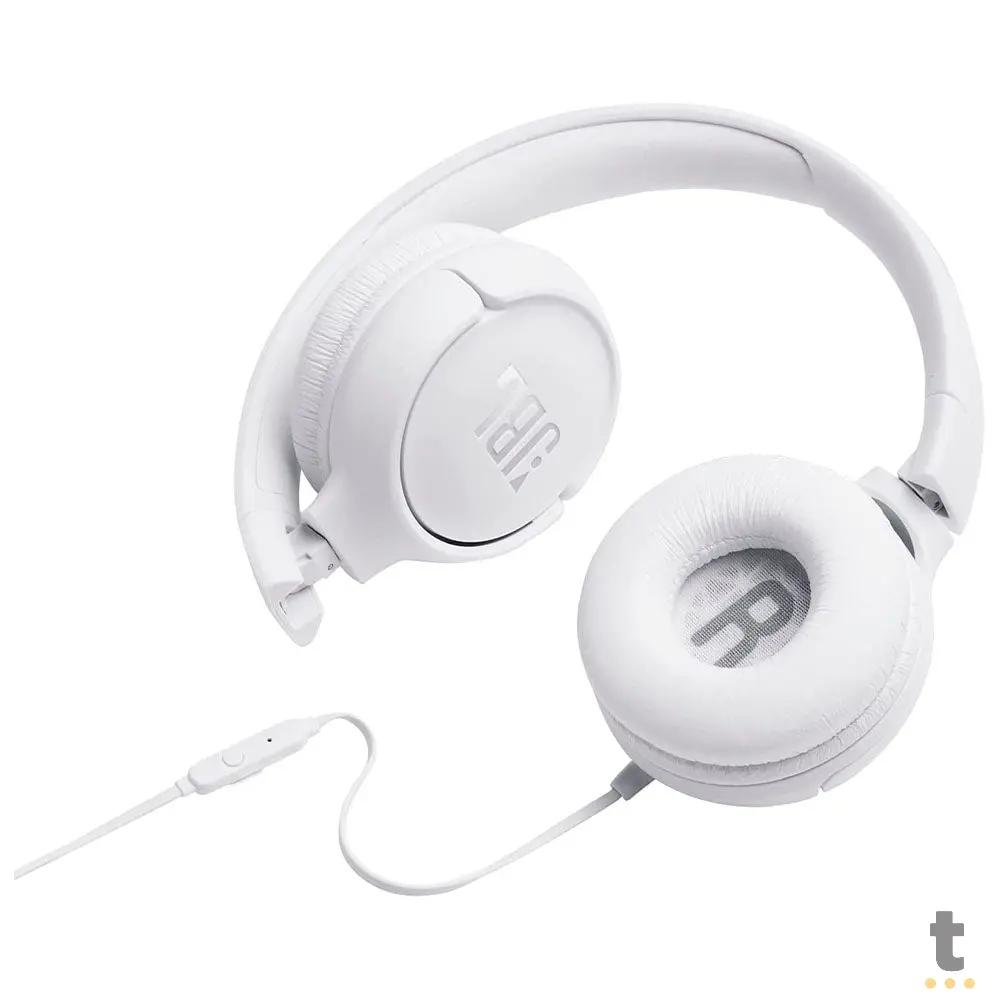 Fone de Ouvido Headphone P2 JBL Tune 500 Branco - JBLT500WHT Truedata