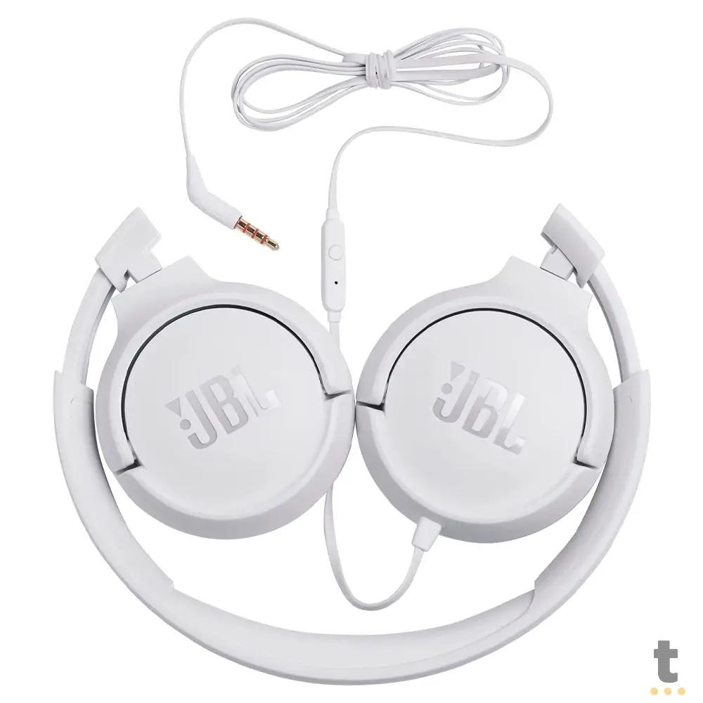 Fone de Ouvido Headphone P2 JBL Tune 500 Branco - JBLT500WHT Truedata